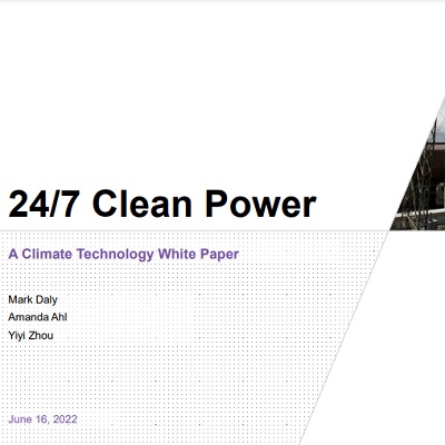 24/7 Clean Power : A Climate